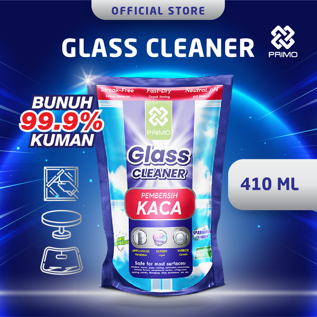 Pembersih Kaca 410mL - Pembersih Kaca Anti Kuman Serbaguna