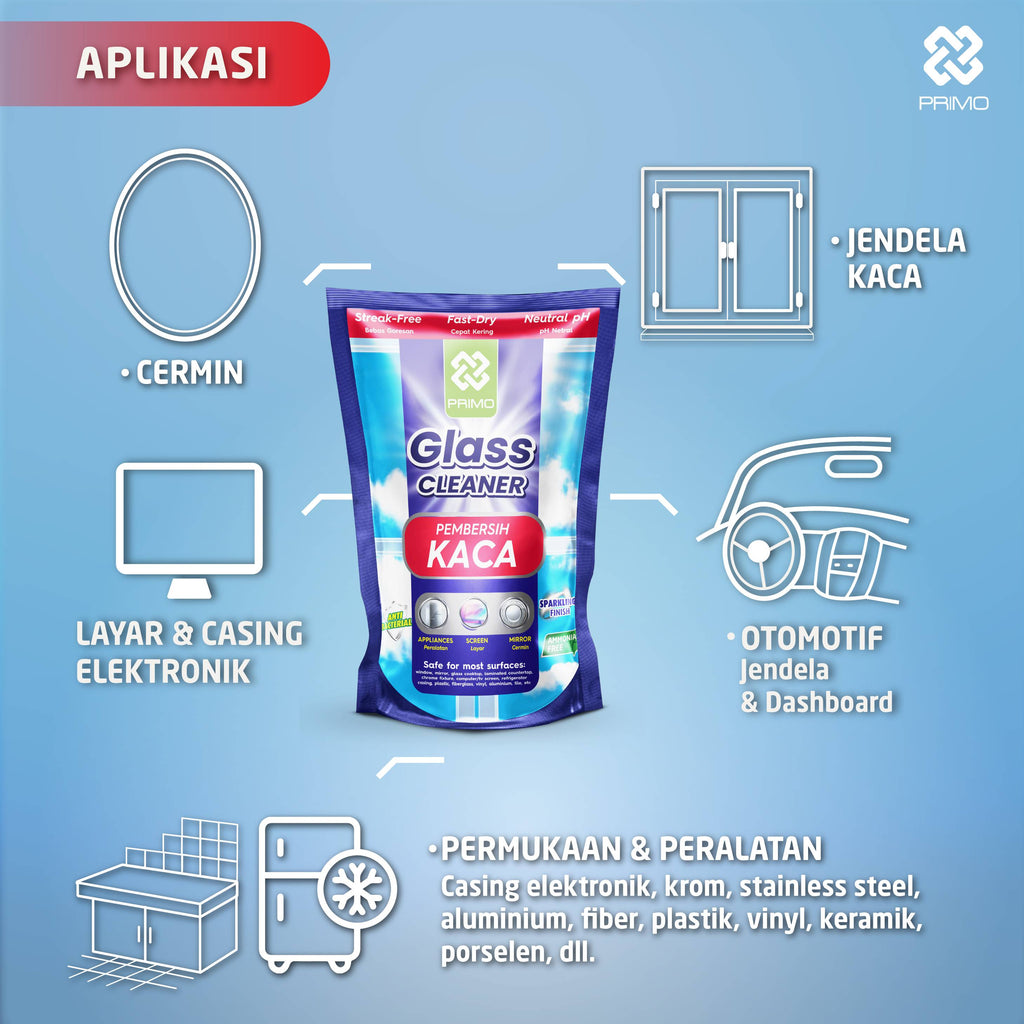Glass Cleaner 20L - Pembersih Kaca Anti Kuman Serbaguna
