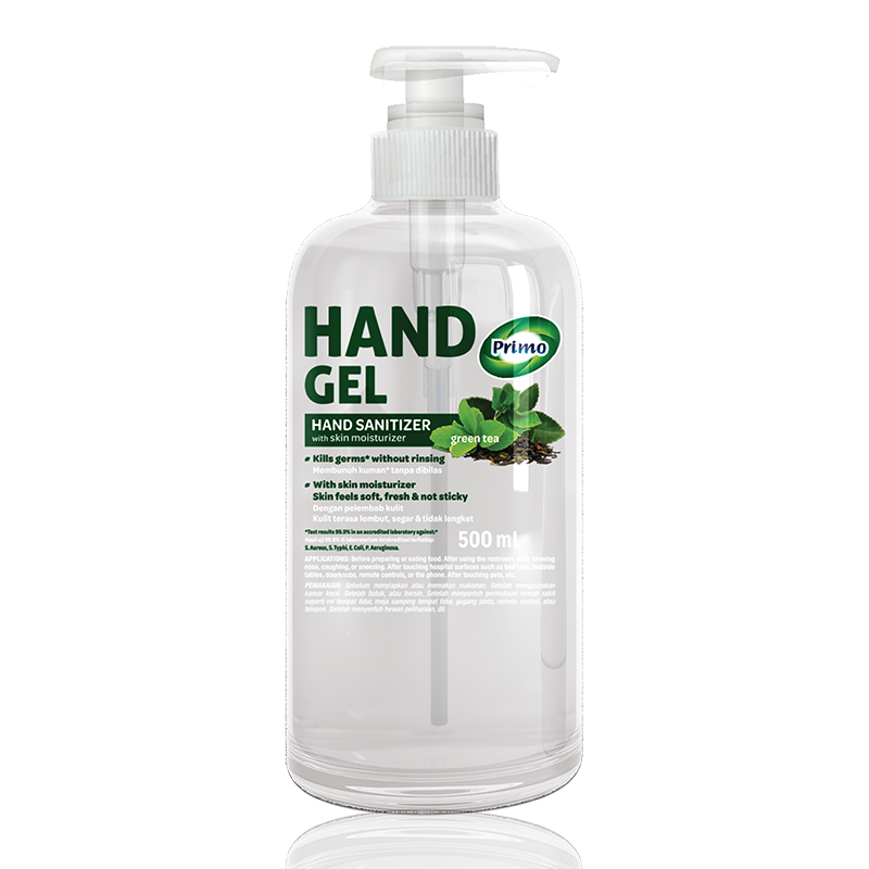 Handgel Sanitizer Cairan Gel Tipis Greentea 500mL - antiseptik pembersih tangan tanpa bilas