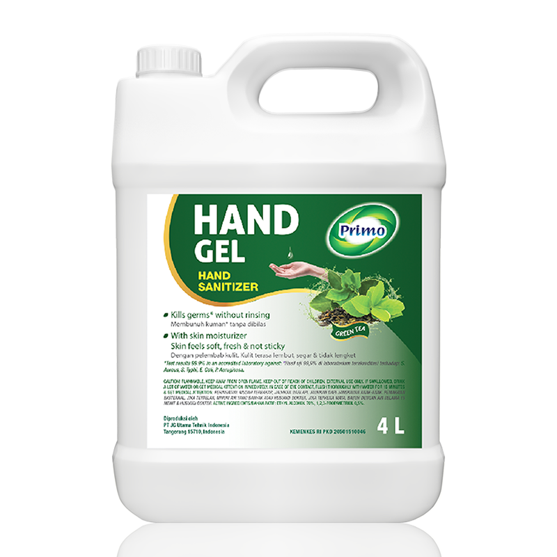 Handgel Sanitizer Liquid Thin Gel Greentea 4L - antiseptik pembersih tangan tanpa bilas