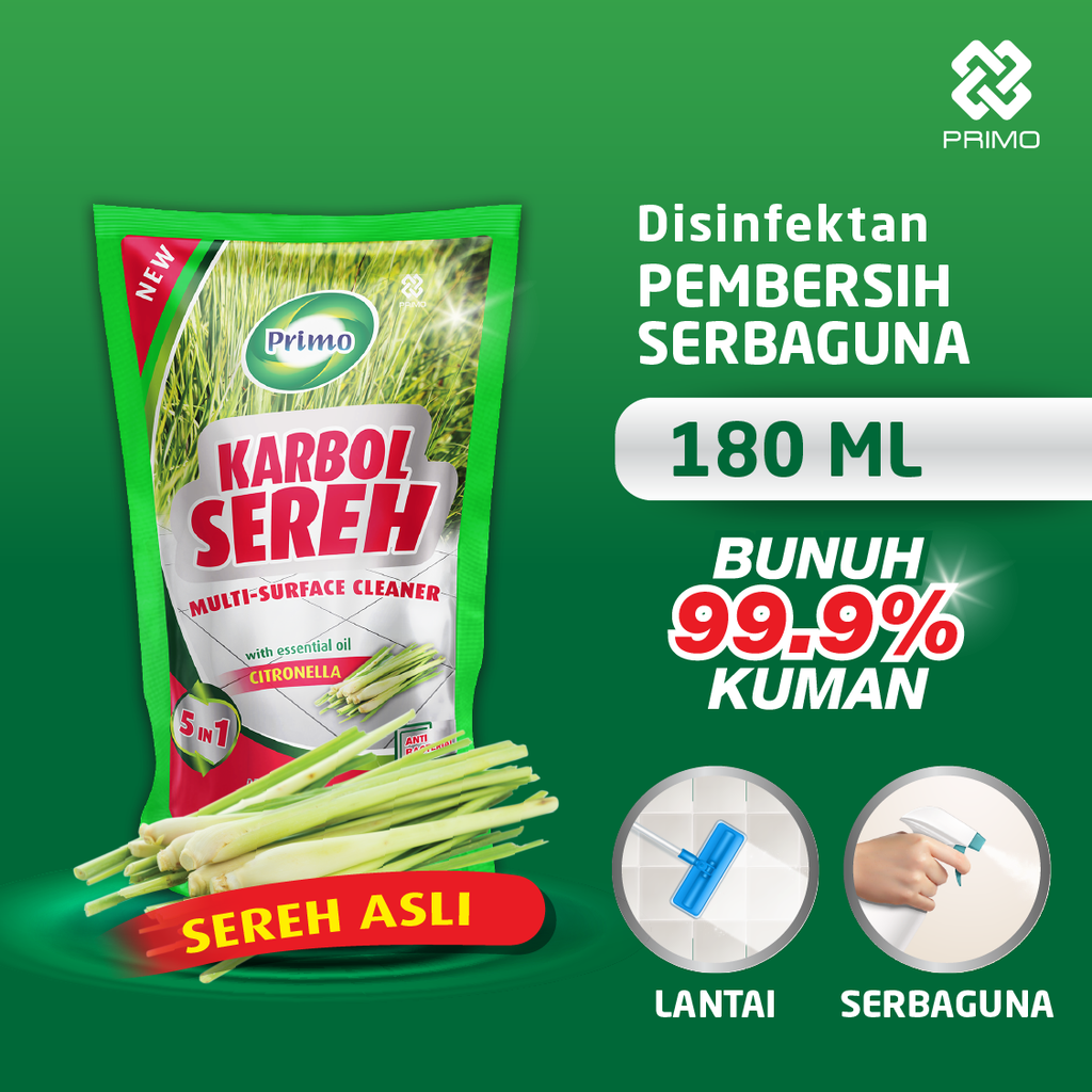 Karbol Sereh Citronella Asli 180mL - Pembersih Serbaguna Disinfectant Anti Kuman