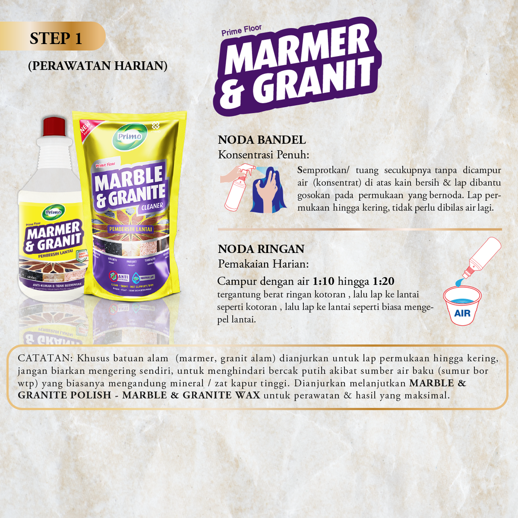 Marble & Granite Polish Pasta 320Gr - Pemoles & Pengkilap Marmer Granit Siap Pakai