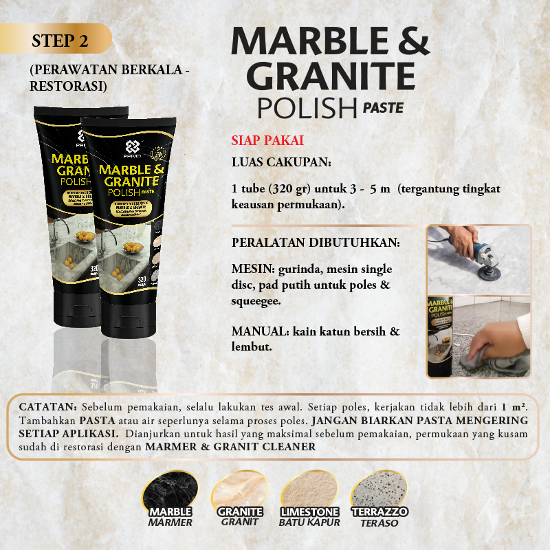 Marble & Granite Cleaner 20L - Pembersih Lantai Marmer, Granit, Parket Antibakteri