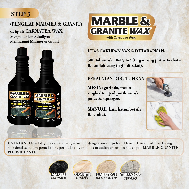 Marble & Granite Cleaner 20L - Pembersih Lantai Marmer, Granit, Parket Antibakteri