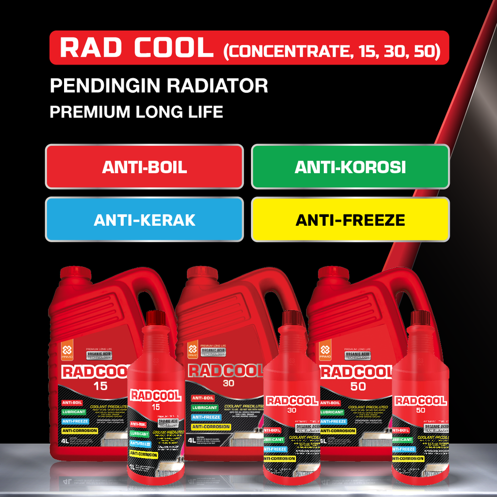 Rad Cool 30 Ready To Use - Pendingin Radiator dengan Organic Acid Tecnology (OAT) 20L
