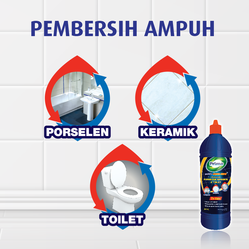 Porklin Blue Strong 850mL - Pembersih Keramik, Porselen, Kamar Mandi & Toilet