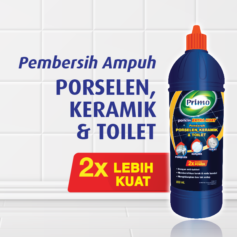 Porklin Blue Strong 850mL - Pembersih Keramik, Porselen, Kamar Mandi & Toilet