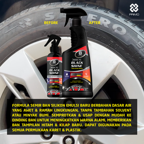 Back To Black Shine Tire Gel 180ml - Pengkilap & Perawatan Penghitam Ban