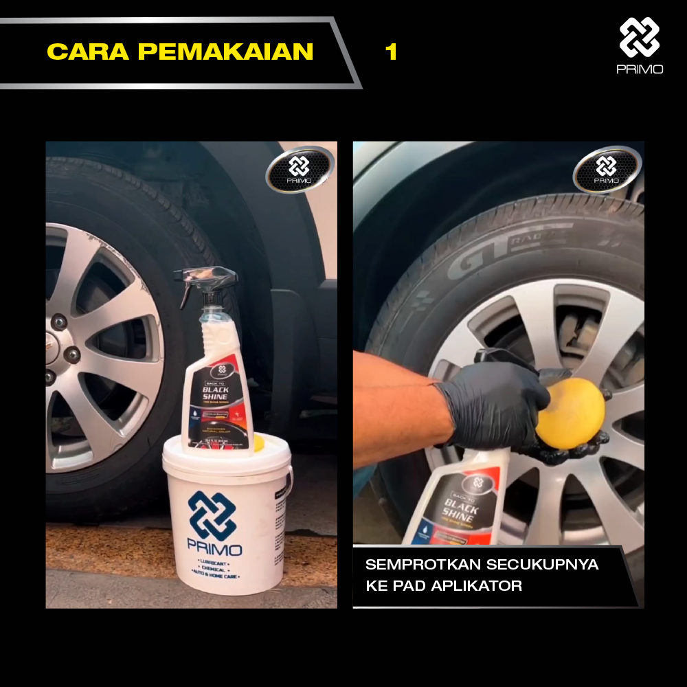 Back To Black Shine Tire Gel 180ml - Pengkilap & Perawatan Penghitam Ban