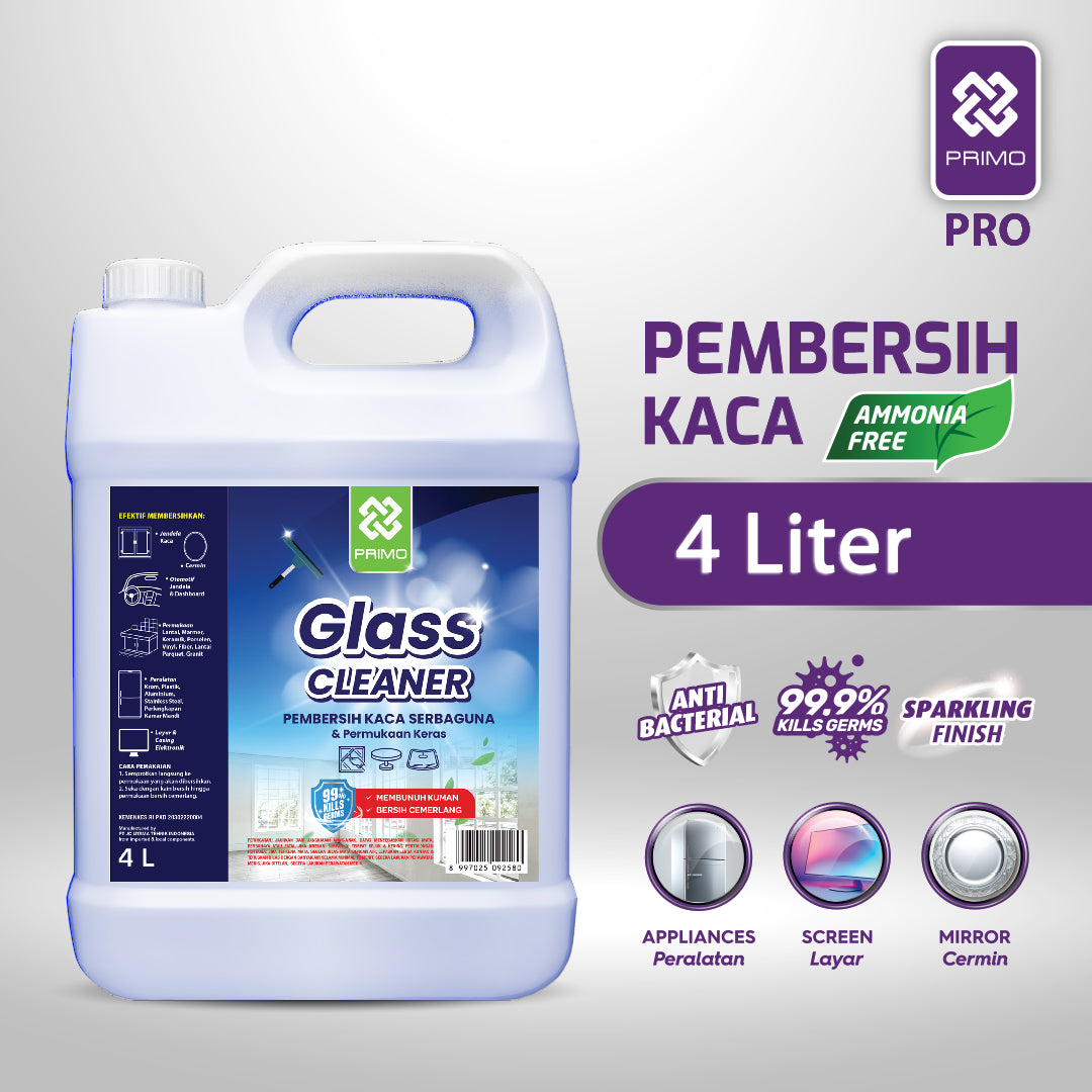 Glass Cleaner 4L- Pembersih Kaca Anti Kuman Serbaguna