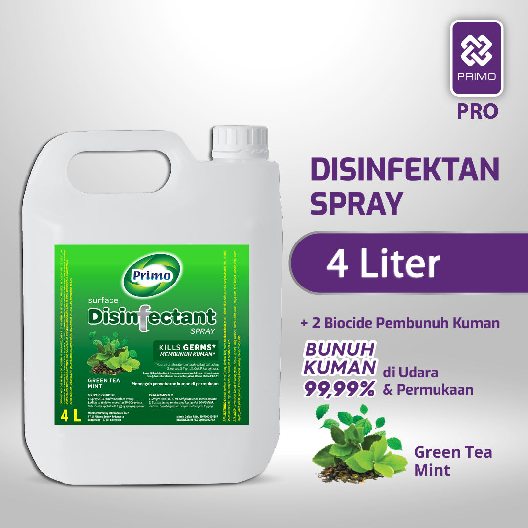 Disinfektan Semprot Udara Permukaan Teh Hijau Mint 4L - Non Alkohol