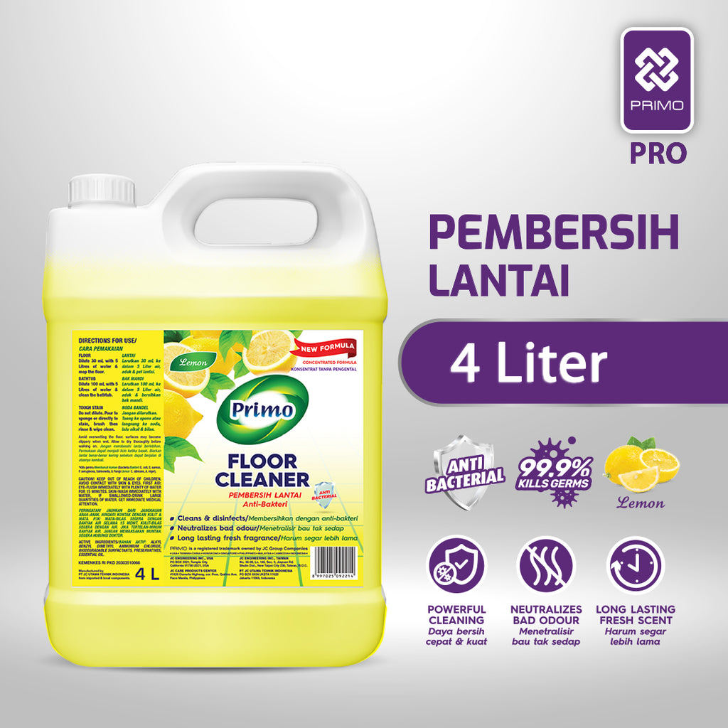 Pembersih Lantai Lemon 4L - Pembersih Lantai Anti Bakteri
