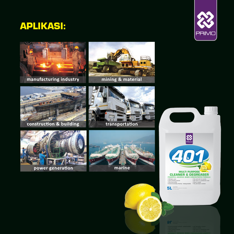 Multipurpose Cleaner 401 - Pembersih & Degreaser Multifungsi Biodegradable 5L