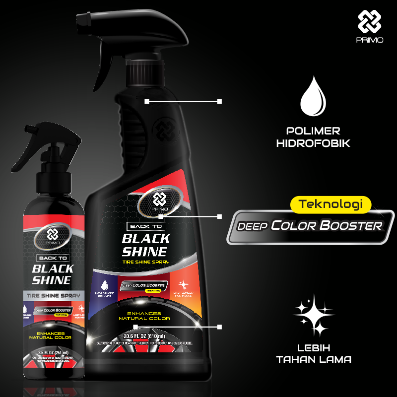 Back To Black Shine Tire Gel 180ml - Pengkilap & Perawatan Penghitam Ban