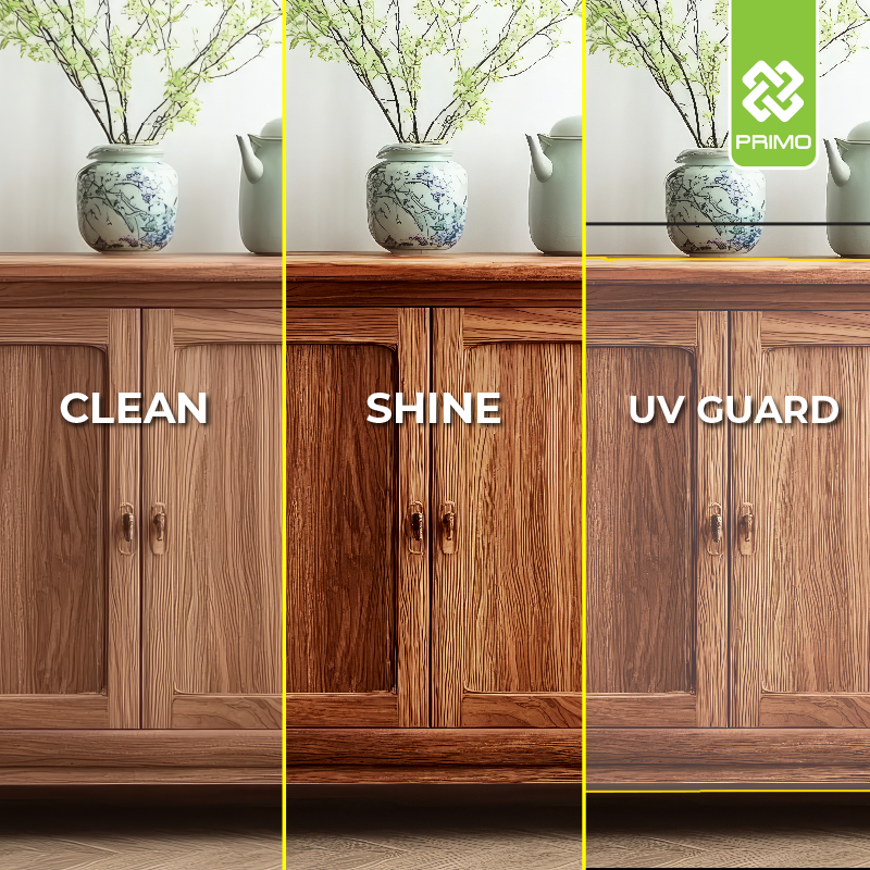 Furnishine 400mL - Furniture Cleaner & Polisher with Foam and Antibacterial Disinfectant