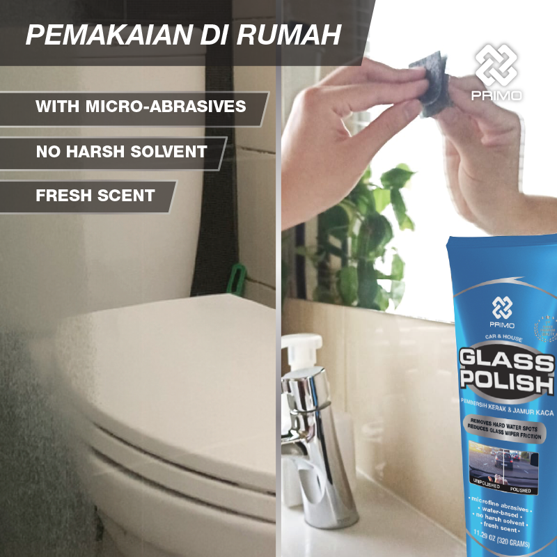 Glass Polish 30gr - Pembersih Kerak Jamur Kaca & Pengkilap Kaca