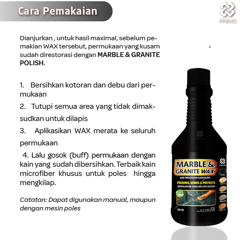 Wax Marmer & Granit 300mL - Pelindung dan Pengkilap Marmer Granit