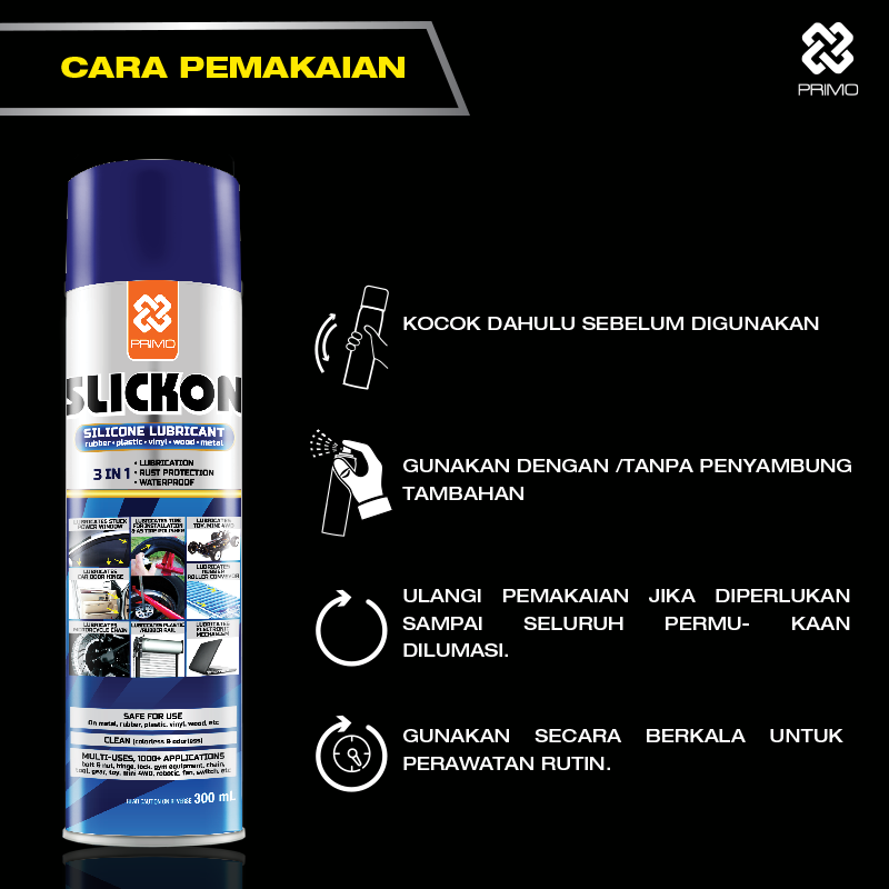 Slickon 300mL - Pelumas Silikon Khusus Karet dan Plastik