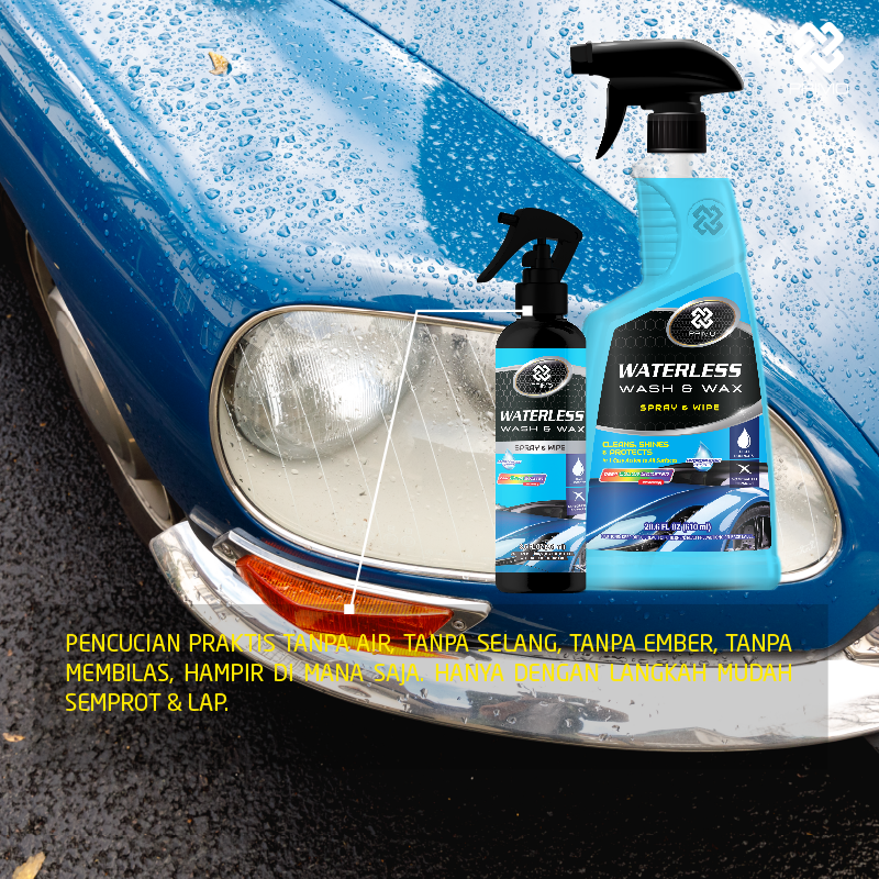 Pencuci & Wax Hidrofobik Tanpa Air 251mL