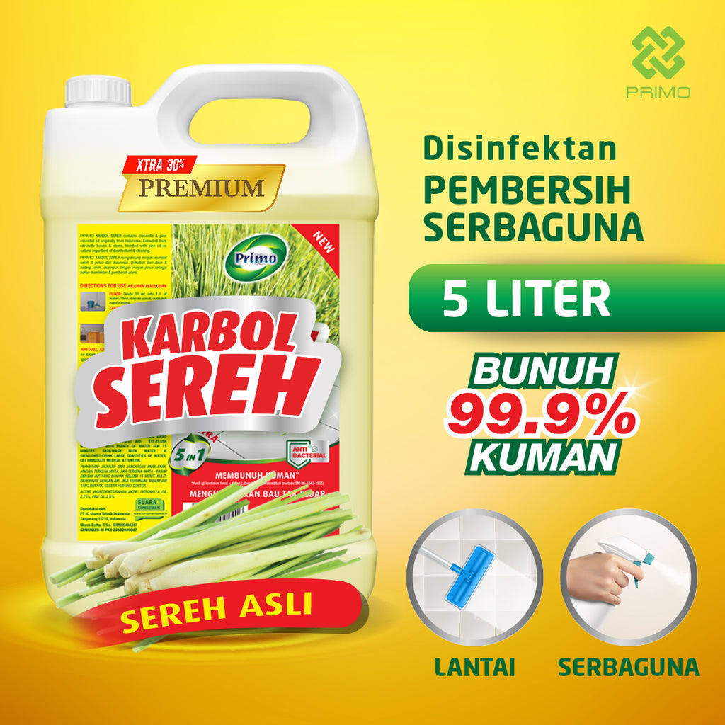 Karbol Sereh Premium Citronella 5L - Pembersih Serbaguna Disinfektan Anti Kuman