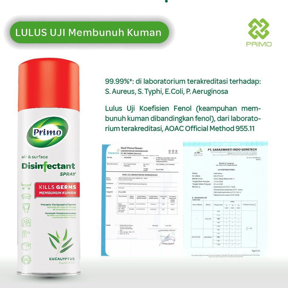 Disinfektan Semprot Fogging Udara & Permukaan Eukaliptus 500mL