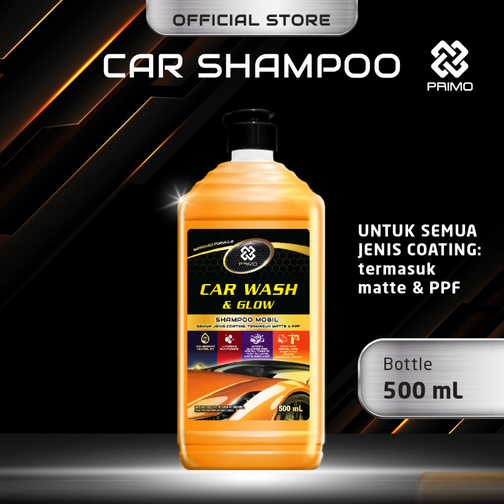 Car Wash & Glow 500mL - Car Shampoo Gold Class
