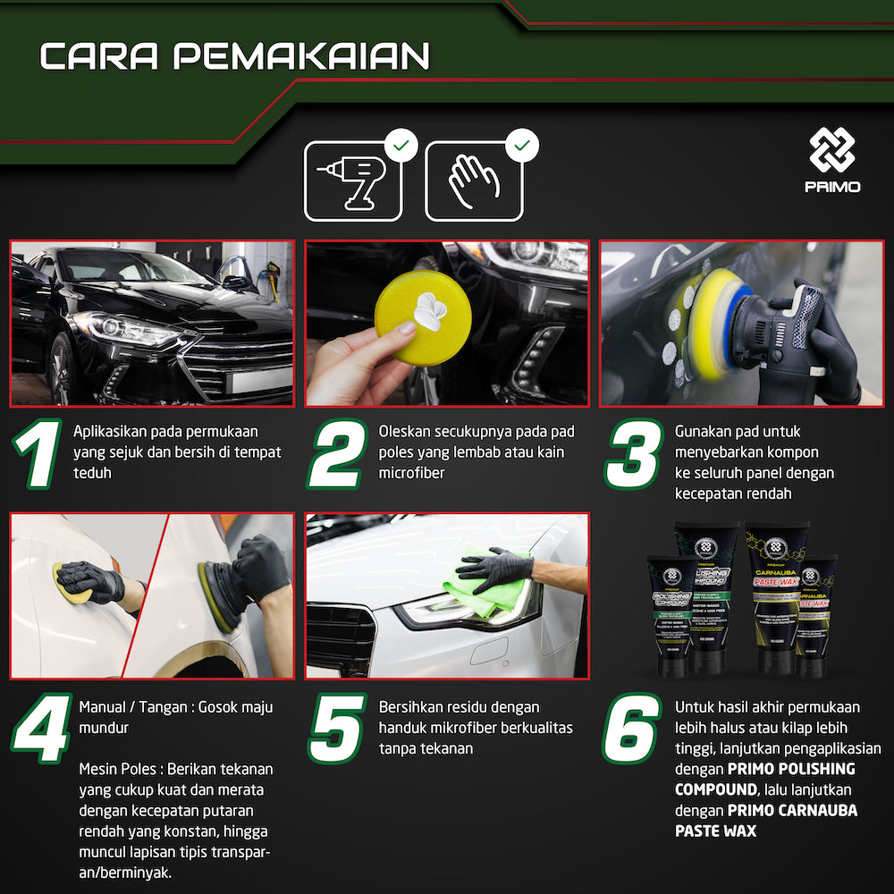 Rubbing Compound 100gr - Penghilang Goresan & Baret Heavy Duty