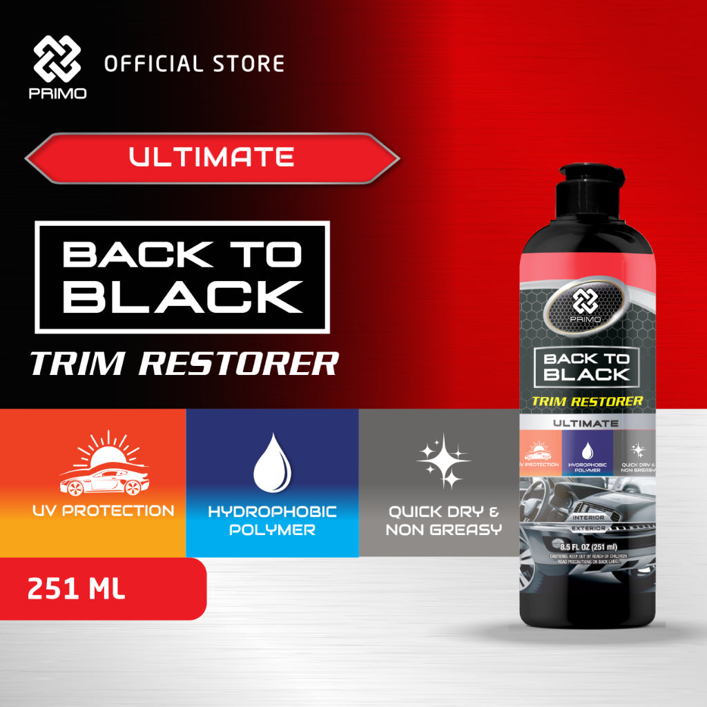 Back to Black Trim Restorer Dressing Plastik Karet 251mL - Pengkilap & Perawatan Trim Interior Eksterior