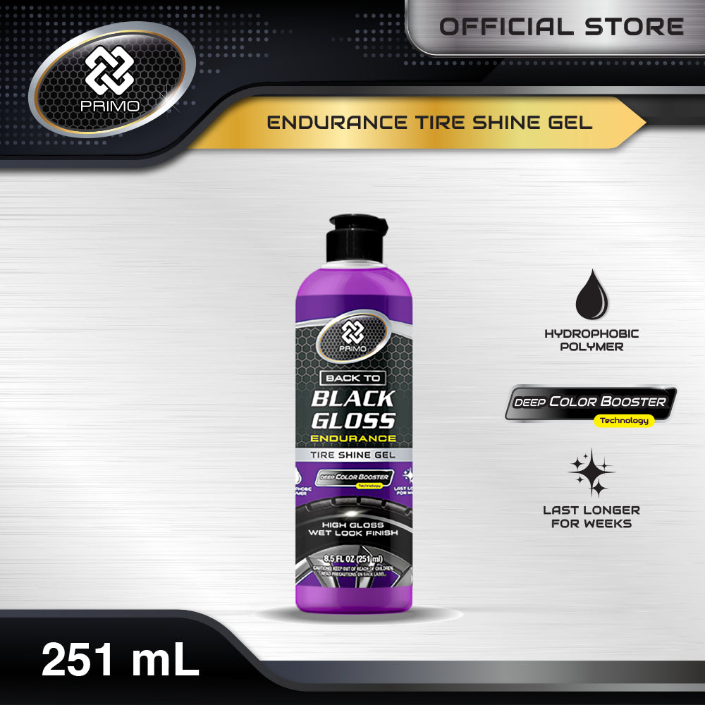 Back to Black Gloss Endurance Tire Shine Gel 251 mL - Pengkilap & Perawatan Ban (Sangat Kilap, Tahan Lama, Tidak Berwarna)