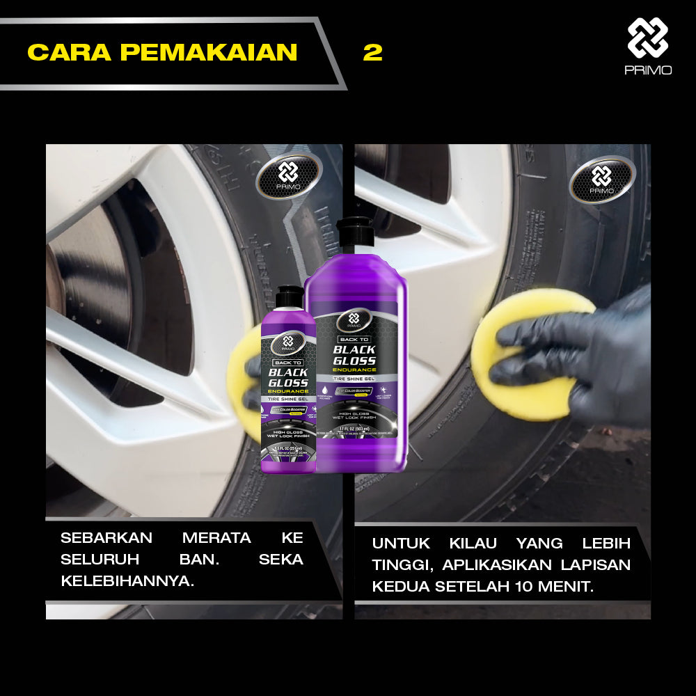 Back to Black Gloss Endurance Tire Shine Gel 503mL - Pengkilap & Perawatan Ban (Super Gloss, Tahan Lama, Tidak Berwarna)