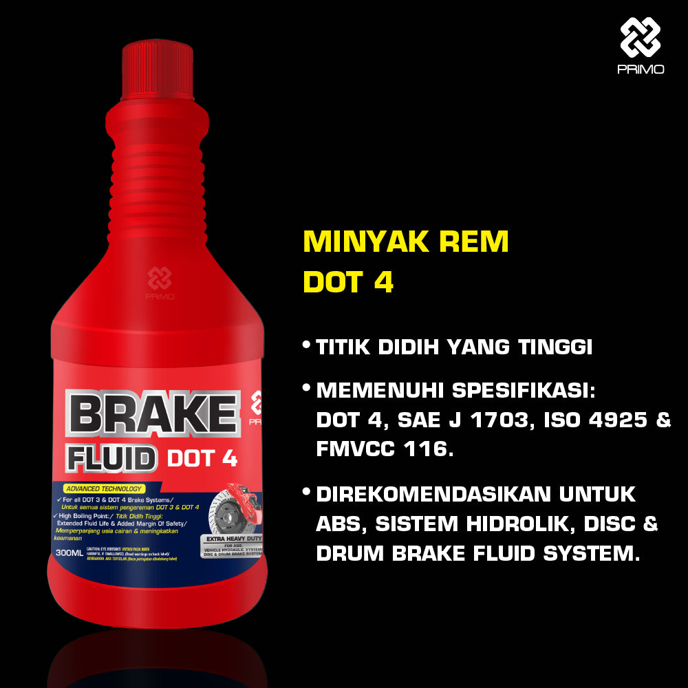 PRIMO Brake Fluid Dot 4 - Minyak Rem 20L