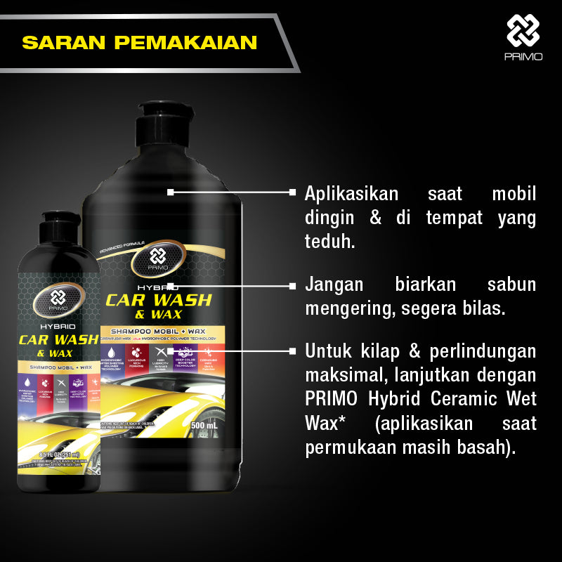 Car Wash & Wax 400ml - Hybrid Car Shampoo With Carnauba Wax