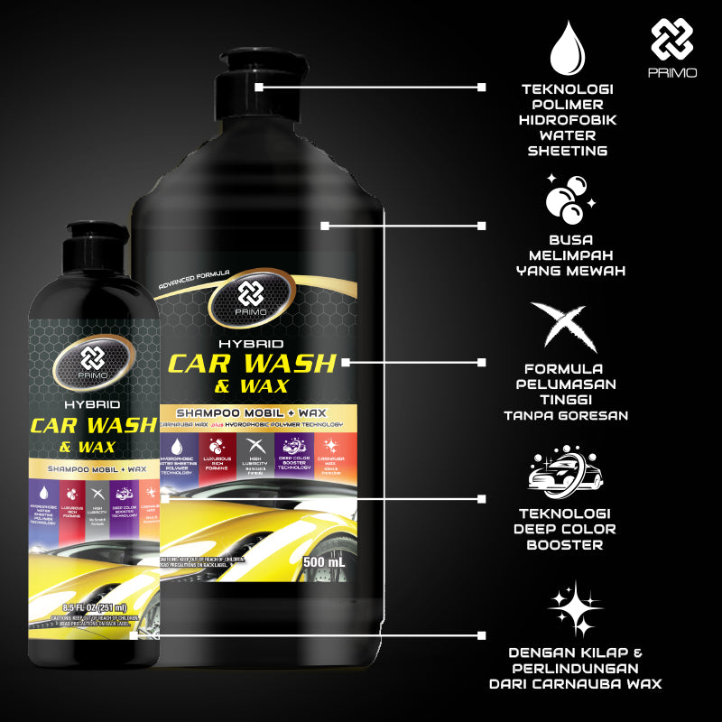 Car Wash & Wax 400ml - Hybrid Car Shampoo With Carnauba Wax