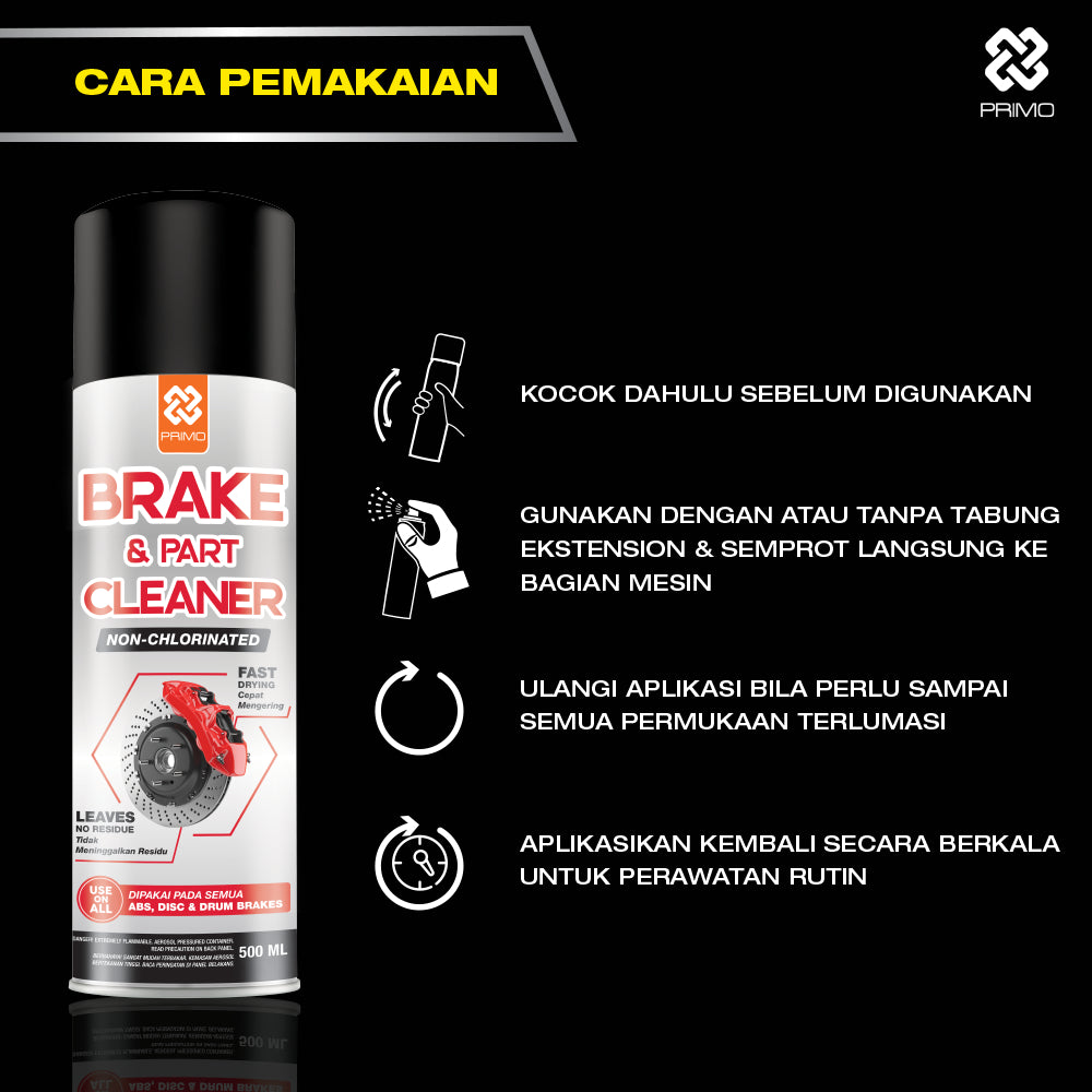 Brake & Part Cleaner 500mL - Pembersih Cakram Rem & Sparepart (Berbasis Pelarut)