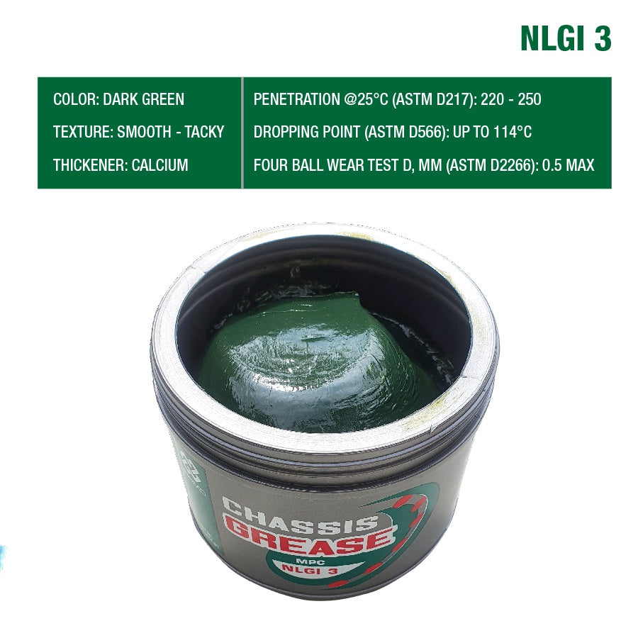 Chasis Grease MPC 3 - Multipurpose Chassis Grease Tacky Green (NLGI 3) 227gr